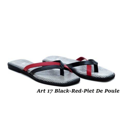 Women Shoes Art 17 Black-Red-Piet De Poule