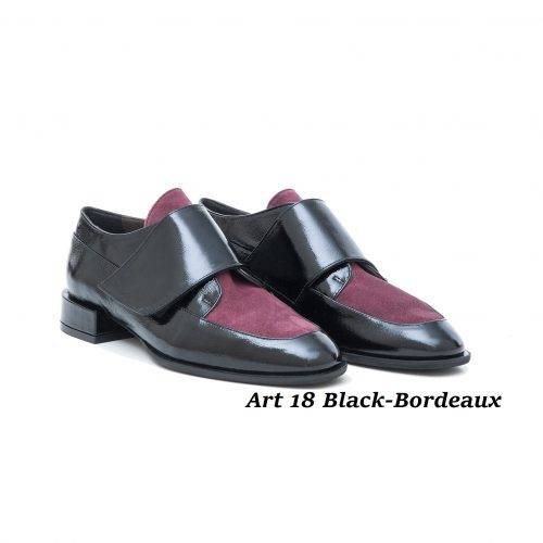 Women Shoes Art 18 Black-Bordeaux