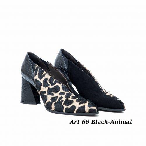 Women Shoes Art 66 Black-Animal