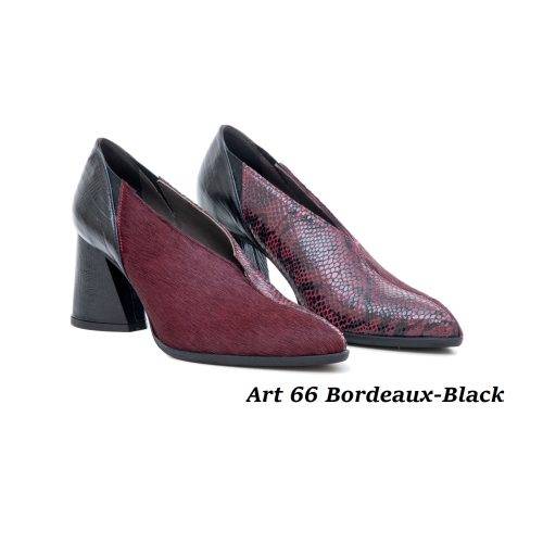 Women Shoes Art 66 Bordeaux-Black