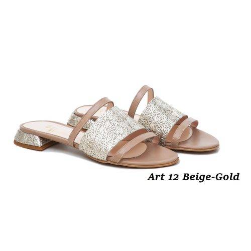 Women Shoes Art 12 Beige-Gold