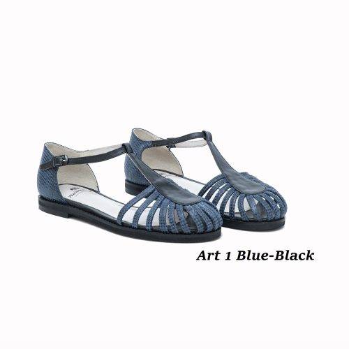 Women Shoes Art 1 Blue-Black
