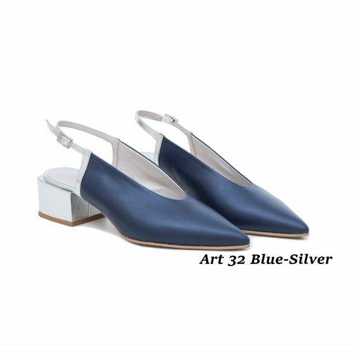 Women Shoes Art 32 Blue-Silver