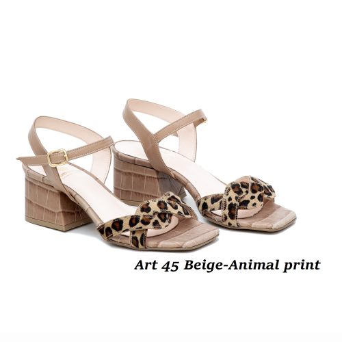 Women Shoes Art 45 Beige-Animal Print