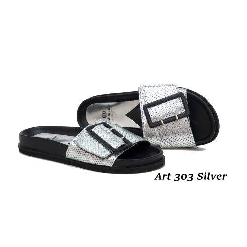 Women Shoes Art 303 Silver