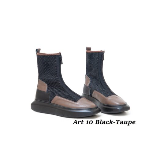 Women Shoes Art 10 Black-Taupe