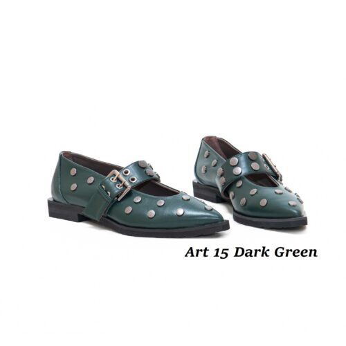 Women Shoes Art Dark Green