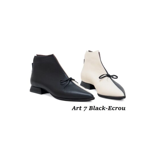 Women Shoes Art 7 Black-Ecrou