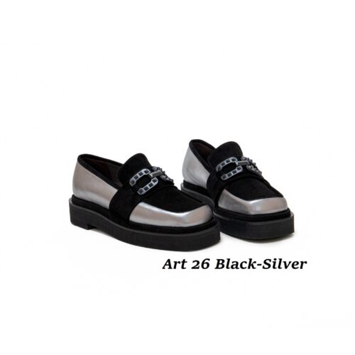 Women Shoes Art 26 Black-Silver