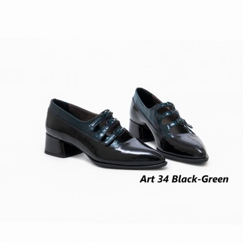 Women Shoes Art 34 Black-Green