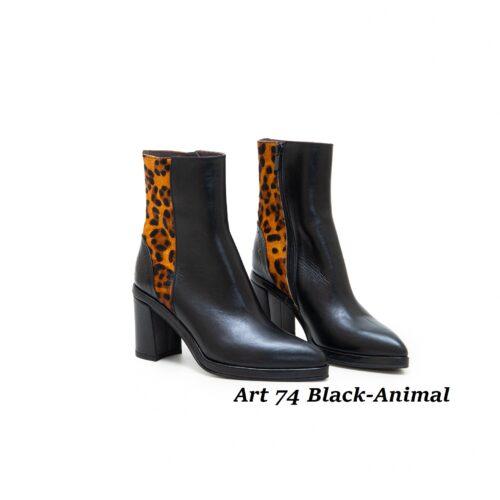Women Shoes Art 74 Black-Animal