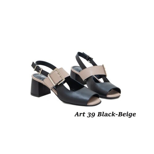 Women Shoes Art 39 Black-Beige
