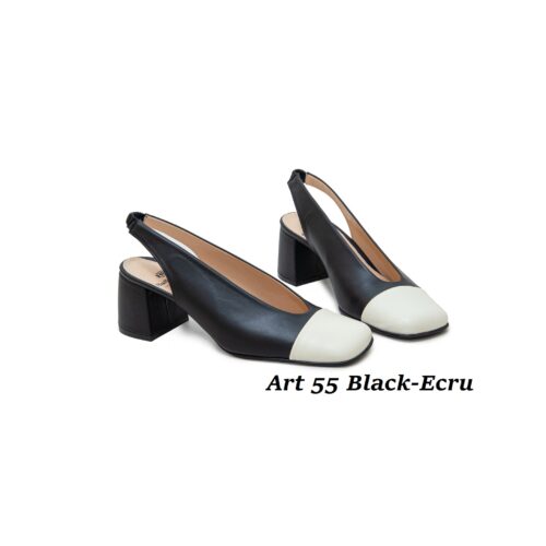 Women Shoes Art 55 Black-Ecru