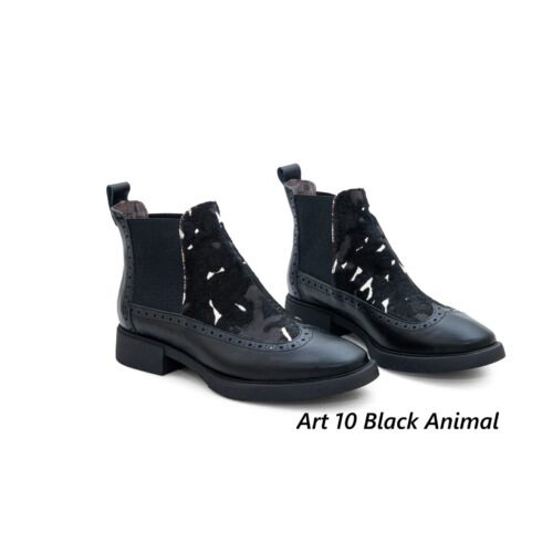 Women Shoes Art 10 Black-Animal