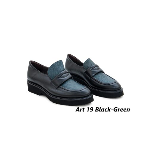 Women Shoes Art 19 Black-Green