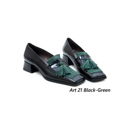 Women Shoes Art 21 Black-Green