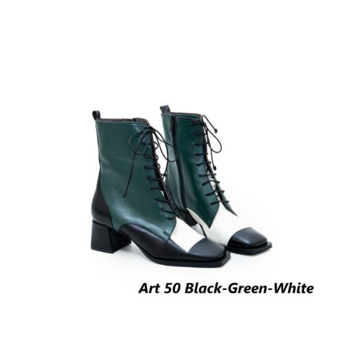 Women Shoes Art 50 Black-Green-White