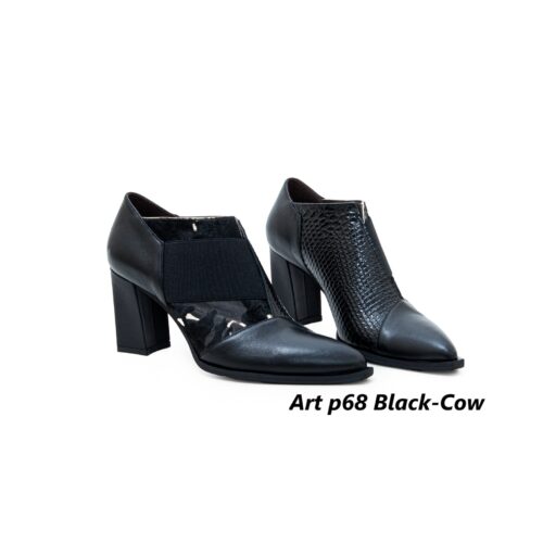 Women Shoes Art p68 Black-Cow