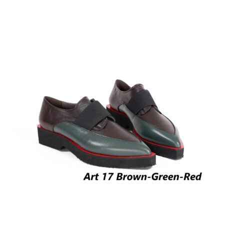 Women Shoes Art 17 Brown-Green-Red