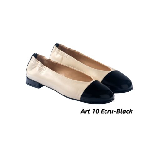 Women Shoes Art 10 Ecru-Black